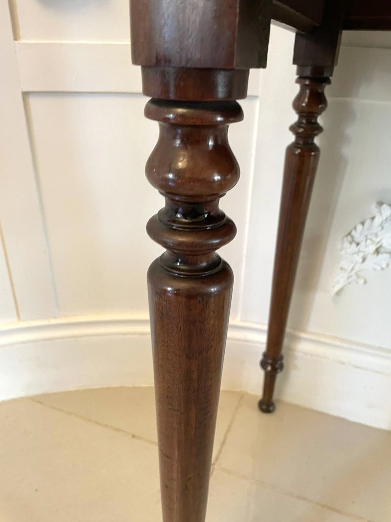 Antique George III Quality Mahogany Fold Over Tea/Side Table - Image 7